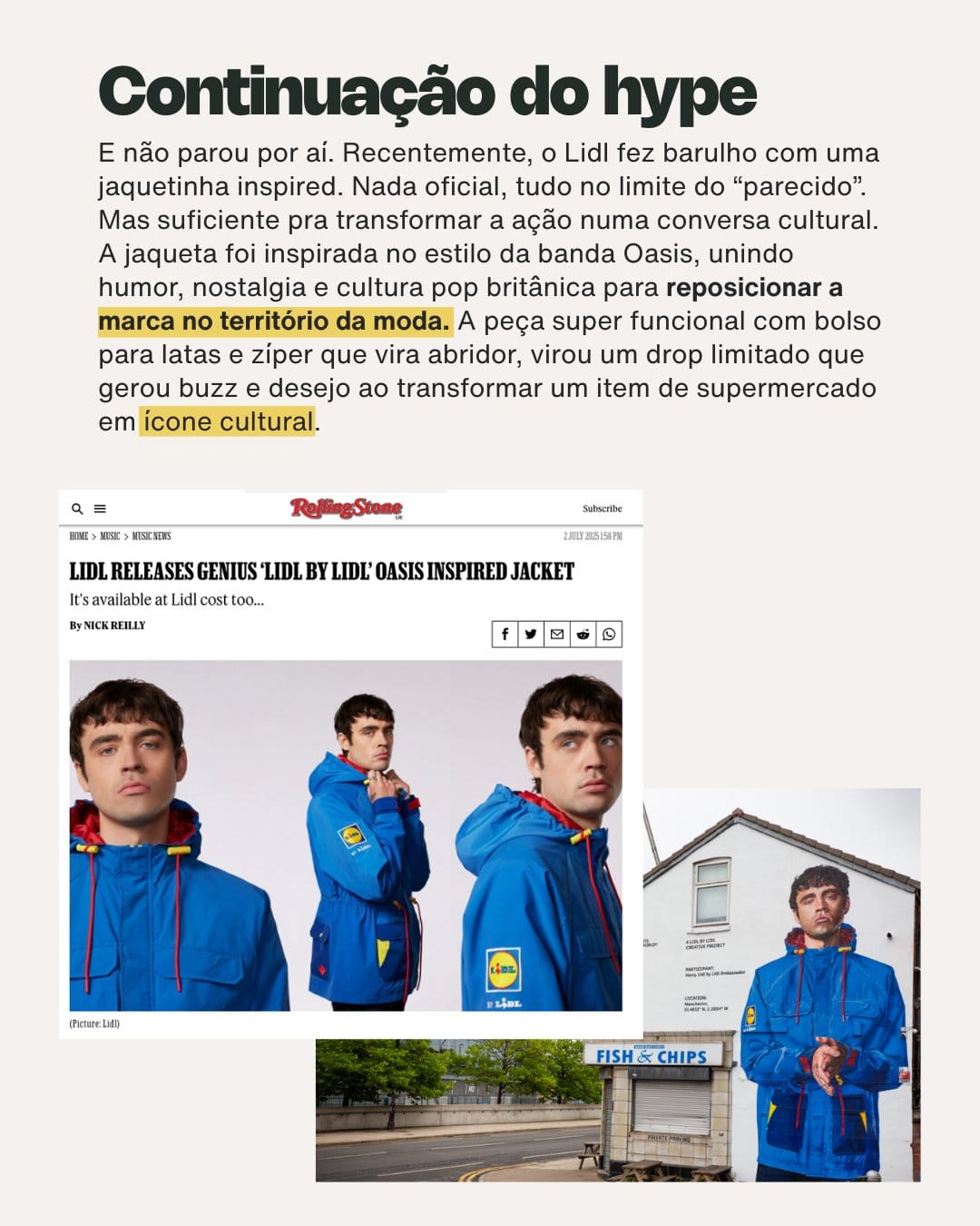 Coleção de roupas do Lidl inspirada em streetwear apresentada em editorial de moda