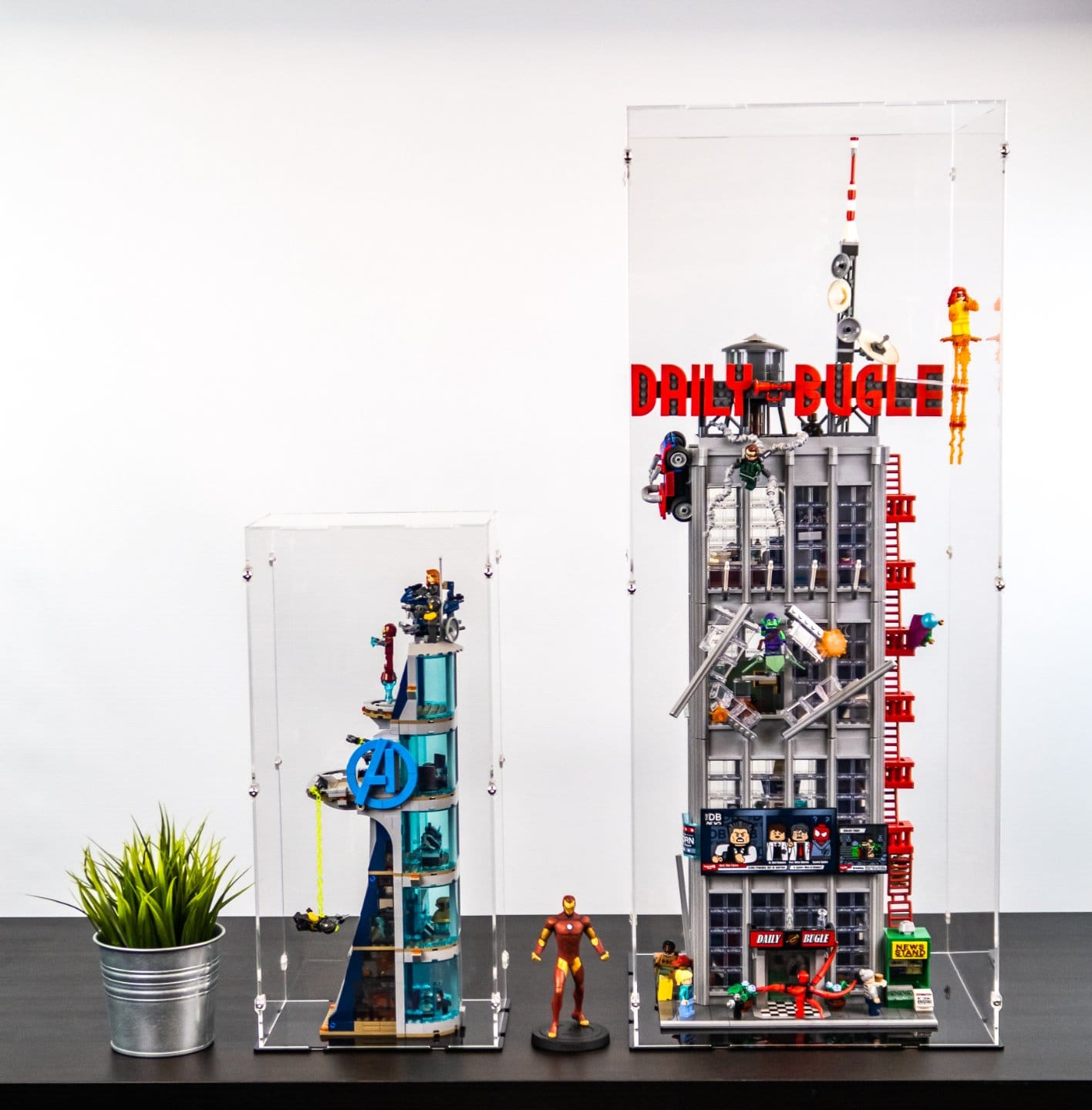 LEGO Daily Bugle exposto como peça de coleção, reforçando o posicionamento adulto da marca